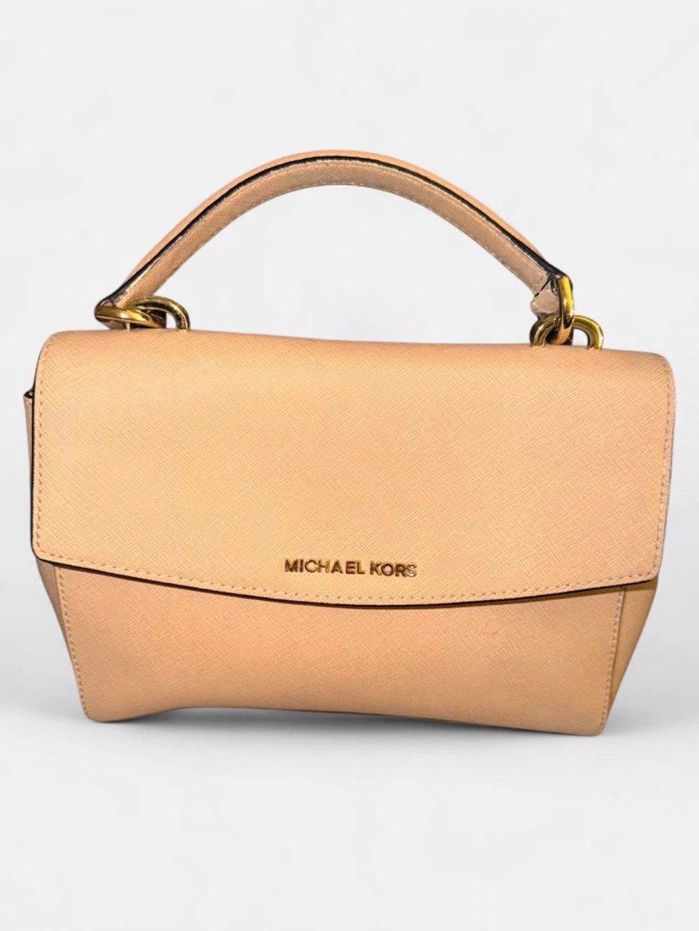 Michael Kors blush Ava Top-Handle Satchel with Gold Hardware